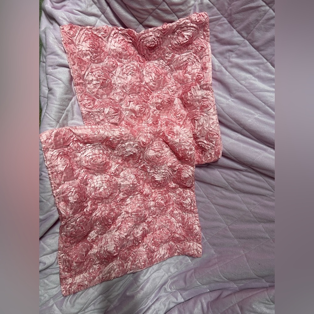 Pink Floral decorative pillowcase